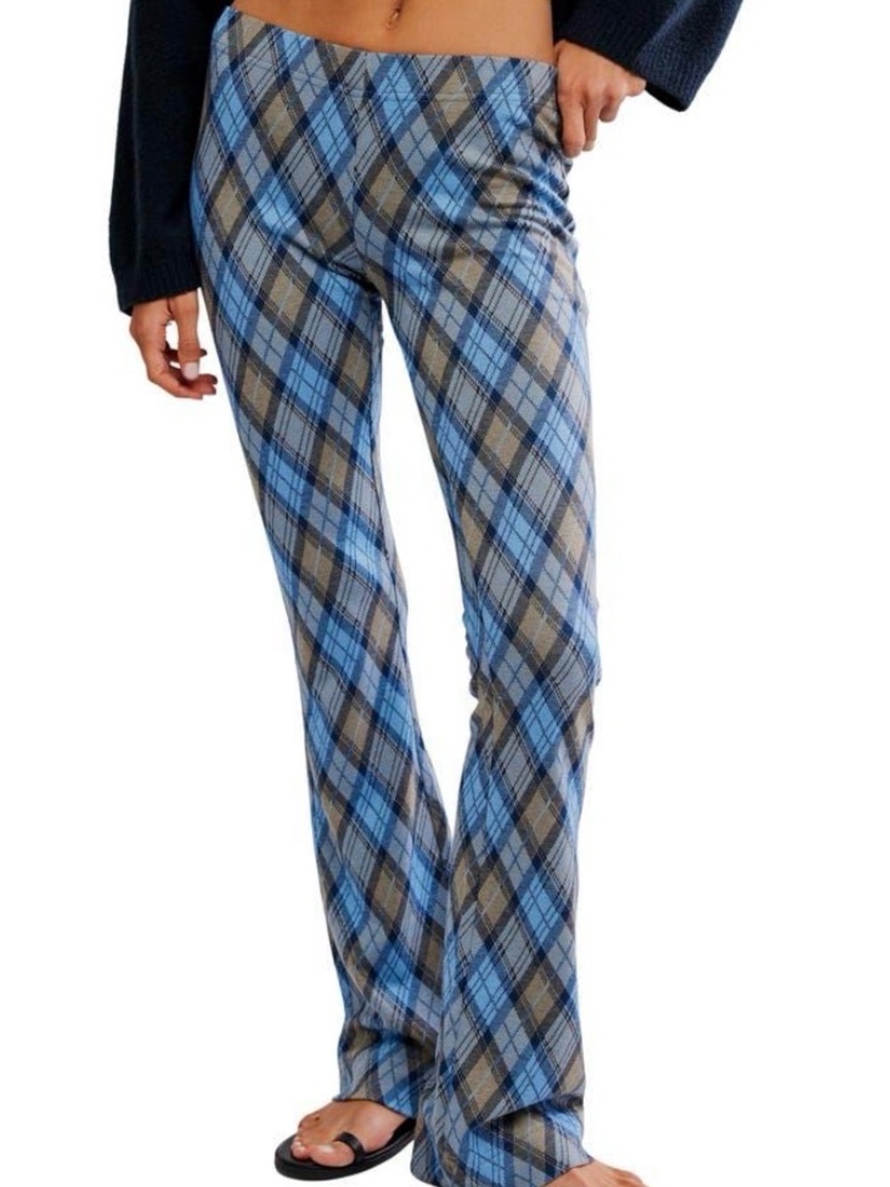 Free People Chloe Plaid Trouser
